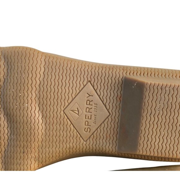 Sperry Womens Duck Boots 10 M Leather Upper Blue Waterproof Rubber Rain Garden - Picture 12 of 14